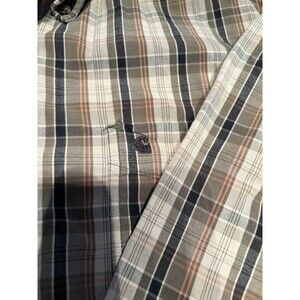 Carhartt mens shirt XL Tall button down plaid long sleeve